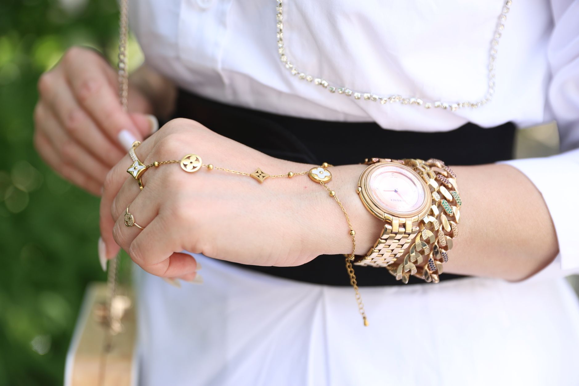 luxury women's watch gold bracelet elegant occasion